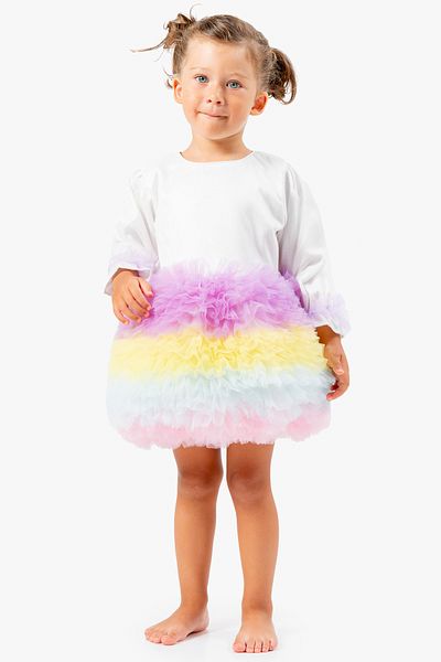 Baby Animals Baby Girl Dress Girls' Dress Birthday Party Wedding Tutu Tulle Long Sleeve Lined Dress