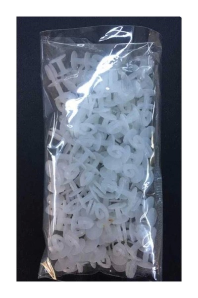 NİVEMESHOME Snap-On Curtain and Tulle Button Cornice Ring (80 Pieces)
