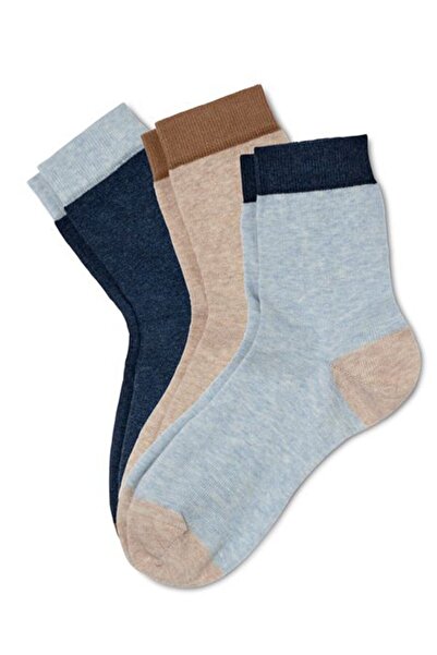 Tchibo Men 3 Pairs Colorblock Crew Socks, Multicolor