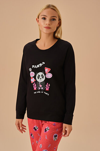 SUWEN Panda Pijama Takımı