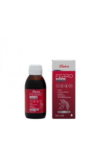 Balen FERROFAN DEMİR, KUŞBURNU EKS.SPİRULİNA ÇİNKO İÇEREN ŞURUP