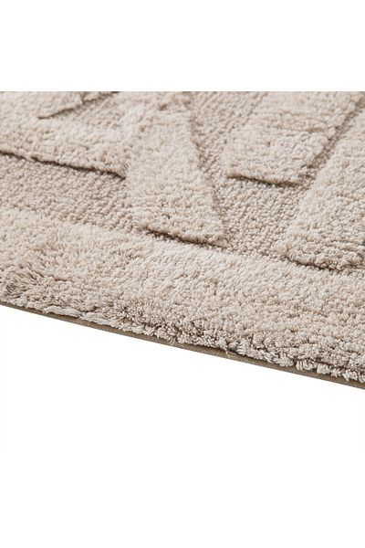 Mudo Home Μπεζ Μπάνιο Μπάνιου Πατάκι - 60x100