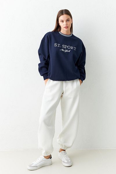 Setre Ecru Comfortable Cut Sweatpants with Ankle Elastics