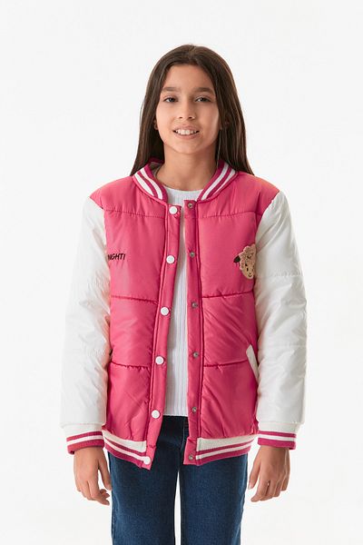 Fulla Moda Ny Embroidered Snap Coat for Girl