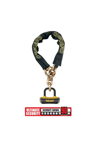 Onguard Mastiff  Zincir ve 14mm Boxxer Kilit 8019 LPX 130cmX10mm