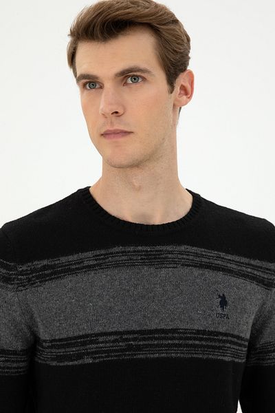 U.S. Polo Assn. Ανδρικό πουλόβερ Anthracite Melange 50293115 -VR081