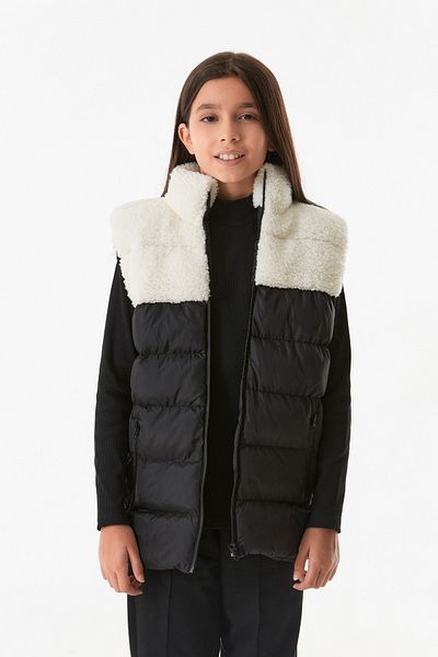 Fulla Moda Girl's Plush Vest - Zipper and Pocket