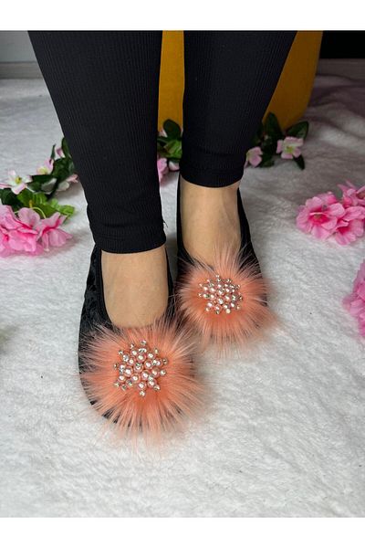 SiFu STYLE Κομψότητα και άνεση μαζί: Μαύρα Diamond Stone Home Ballerina Pisi Booties