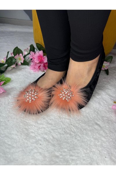 SiFu STYLE Elegance and Comfort Together: Black Diamond Stone Home Flats Booties