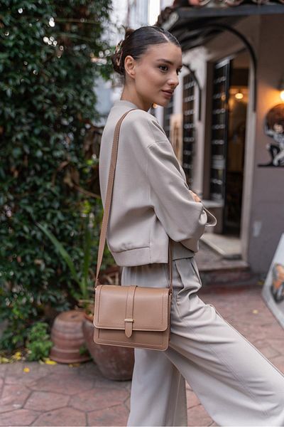 Madamra Dámská crossbody kabelka Dark Mink