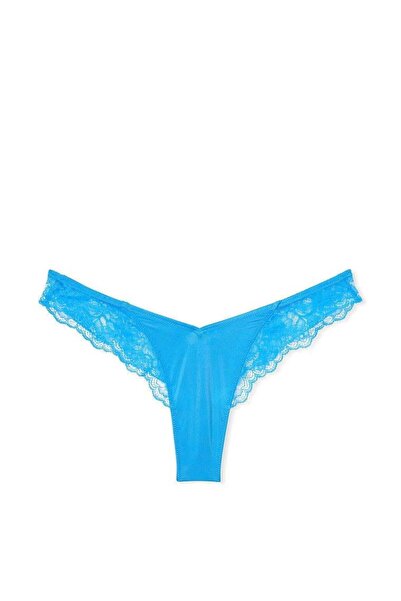Victoria's Secret Gül Dantelli Derin Bacak Kesim Tanga