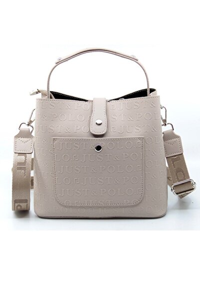 Just Polo Print Patterned Waterproof 4 Compartment Women's Shoulder Bag