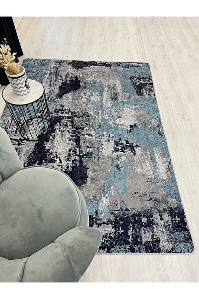 Brillant Abstract Desen Lateks Deri Taban Halı