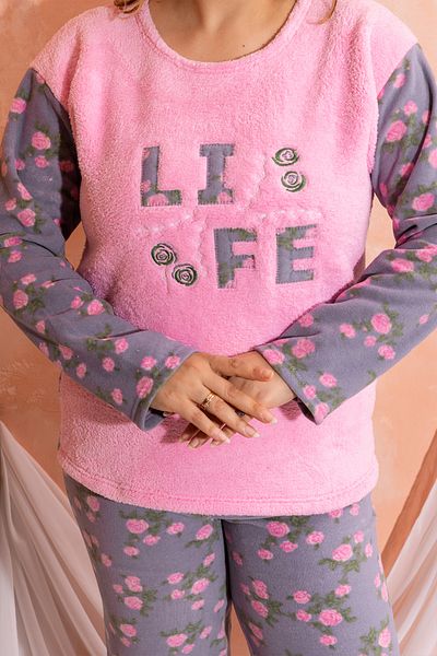 nisaNCa Plush Fleece Pajama Set - Winter Plus Size Women's Pajamas