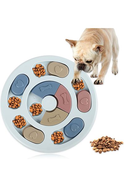 Soillium Slow Food Container for Cats and Dogs Puzzle Food Container Fun and Healthy Feeding