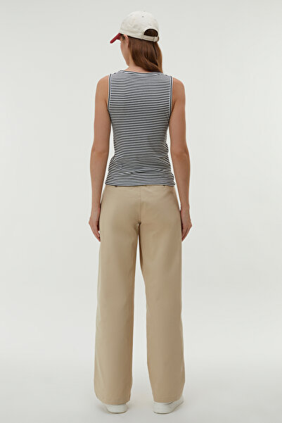 Mudo Armless Bluz with Cycling Neck Stripes