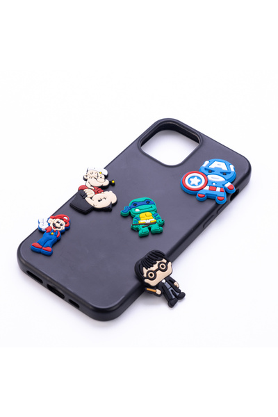 Bimotif Yapışkanlı telefon kılıfı arkası süsü, süper kahramanlar