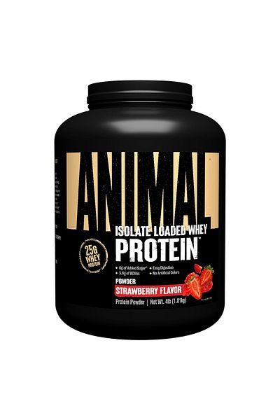 Universal Nutrition Animal Whey Isolate Loaded, Strawberry, 4 LB