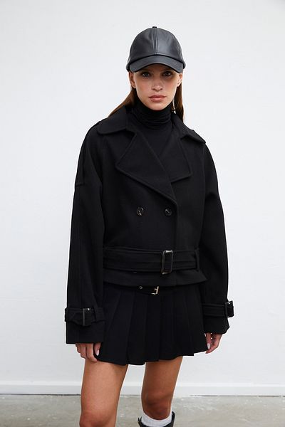 VATKALI Stamped double-breasted short jacket