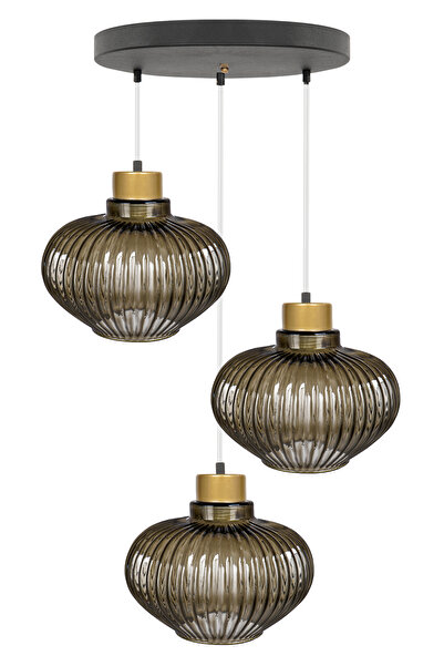 MINIMAL ETICARET VE BILGI TEKNOLOJILERI Ellipse Transparent Black Plafonyer C...