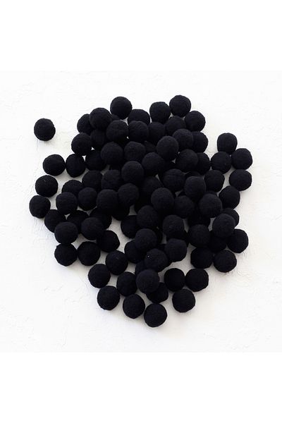 Bimotif Λούτρινο πομπόν, 2,2 cm 20 τμχ Μαύρο
