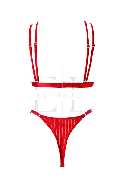 El Major Striped Non-Support Jacquard Bra Set