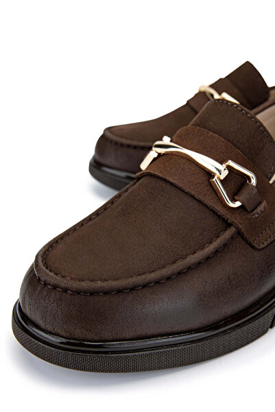 Tamer Tanca Дамски обувки от естествена кожа, кафяви, нубук, модел Loafer