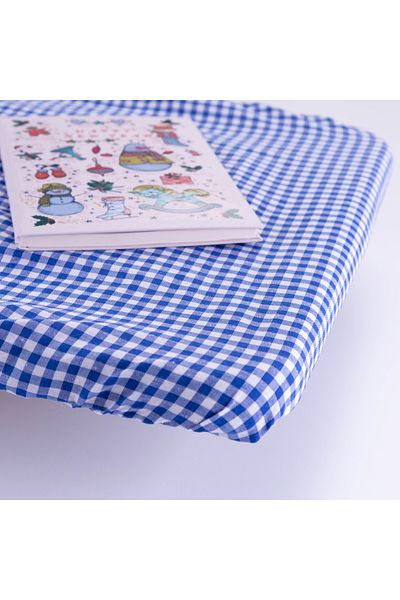Bimotif Pachet 25 Huse Bumbac și Elastic Albastru Rând școlar - 110x40 Cm
