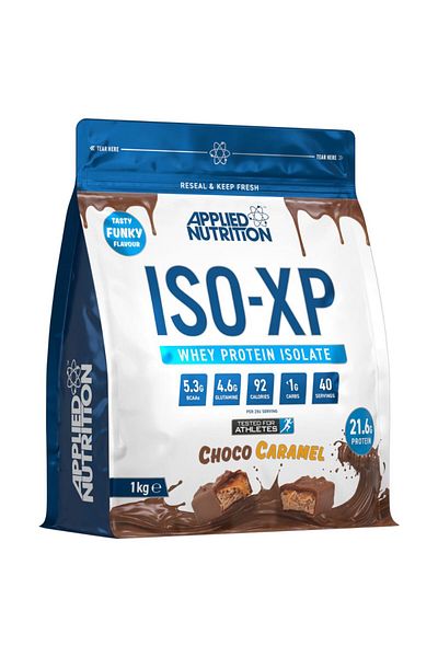 applied nutrition ISO-XP 100% Whey Protein Isolate, Chocolate Caramel, 1 kg