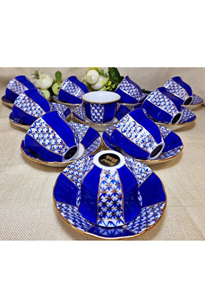 BY.RAYKA PORSELEN El Dekor YILDIZ PARILTISI ONİKİ KİŞİLİK MIRRA SETİ