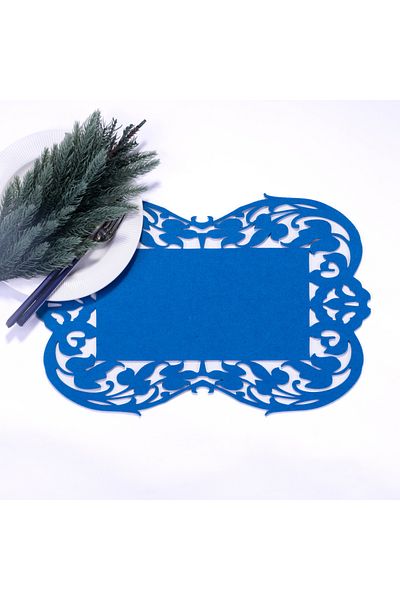 Bimotif Serviciu American Felt Albastru, Floare - 27x44 Cm 1 Buc