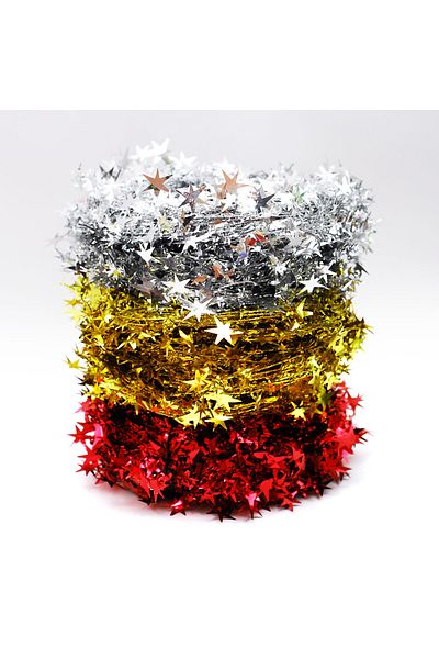 Bimotif Metallic ribbon, star 2 pcs (Silver)