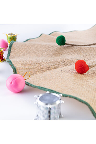 Bimotif Κάλυμμα Πρωτοχρονιάτικο Πεύκο, Καμβάς με άκρες Overlock, Πράσινο 60 εκ