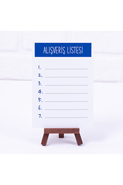 Bimotif Alışveriş Listesi, Lacivert Not Kartı, 12 X 17 Cm 2 Adet