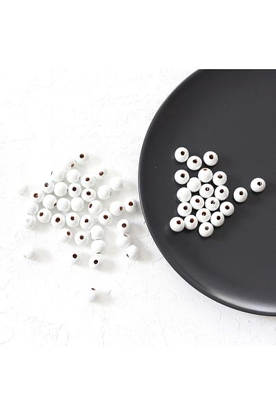 Bimotif Wooden bead, gothic 100 gr(White)
