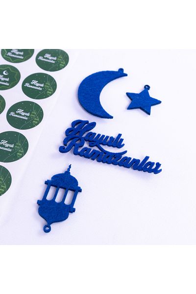 Bimotif Σετ αυτοκόλλητων Saks Blue Felt Ornament and Auspicious Ramazans 5 τεμαχίων