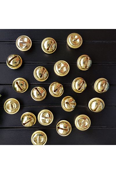 Bimotif Κουδούνια, 2,5 cm, χρώμα χρυσό 10 τμχ