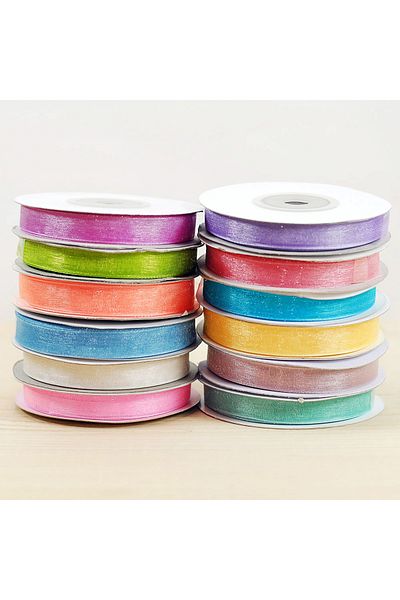 Bimotif Panglică din organza, 20 metri albă