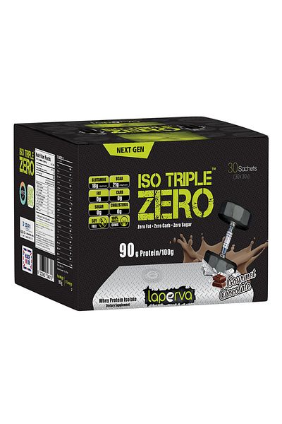 Laperva Iso Triple Zero Next Generation  Whey Protein Sachet, Gourmet Chocolate, 30