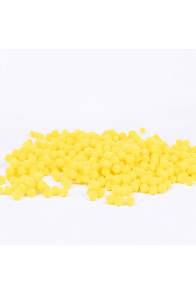Bimotif Plush pom-pom, 6 mm 100 pieces Yellow