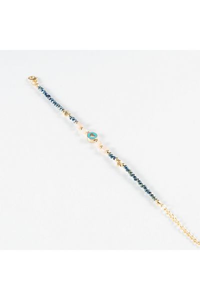 Bimotif Blue Heart Beaded Bracelet