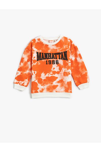 Koton Batik Patterned Sweatshirt Crew Neck