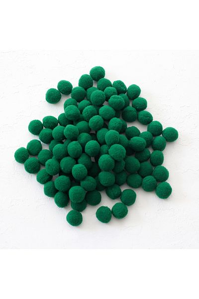 Bimotif Plush pom-pom, 2.2 cm 20 pieces Dark Green