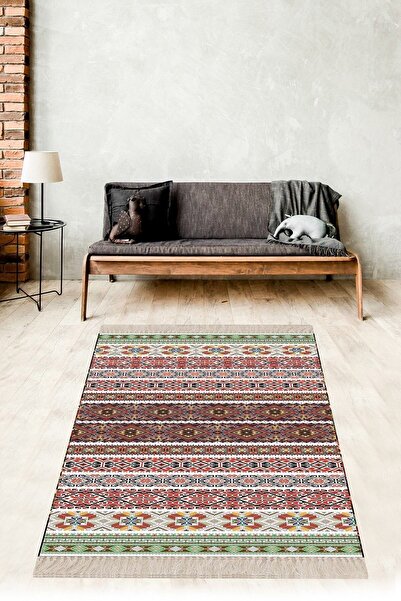 uygun dekor Kilim Desenli Renkli Dijital Baskı Yıkanabilir Kaymaz Taban Leke ...
