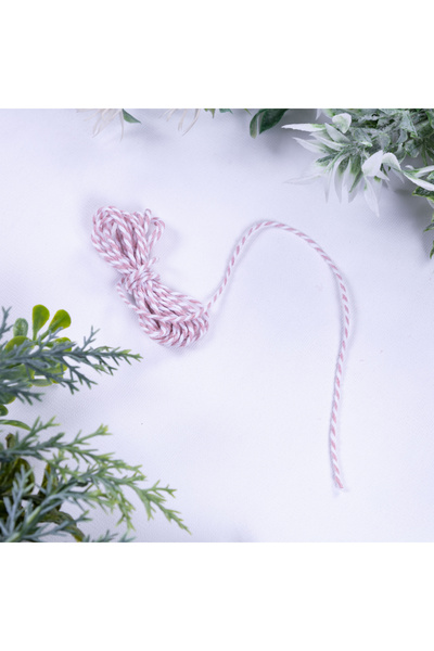 Bimotif Marteniçka Pudra Beyaz Büküm Bileklik Ipi, 2 Mm 2 Metre