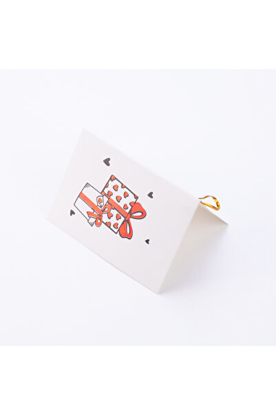 Bimotif Sevgililer günü temalı tebrik kartı, 10x7 cm, Hediye Paketleri