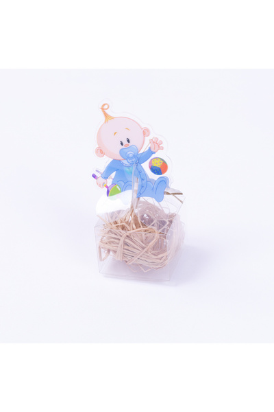 Bimotif Şeffaf kutulu hediyelik erkek bebek figürü 10 adet