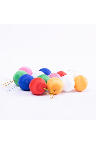 Bimotif Christmas Ornament, 12 Mixed Colored Balls 10 Pieces