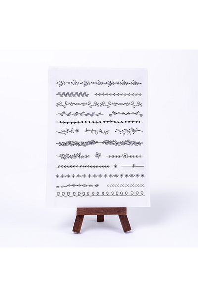 Bimotif Set of sheet shaped transparent strip stickers, A5 2 sheets