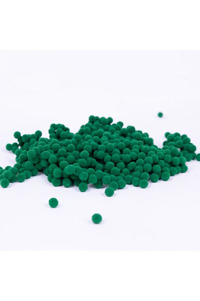 Bimotif Plush pompon, 6 mm 100 pcs Green